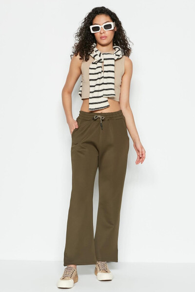 Ripped Spanish Leg Sweatpants 843 Khaki - 1