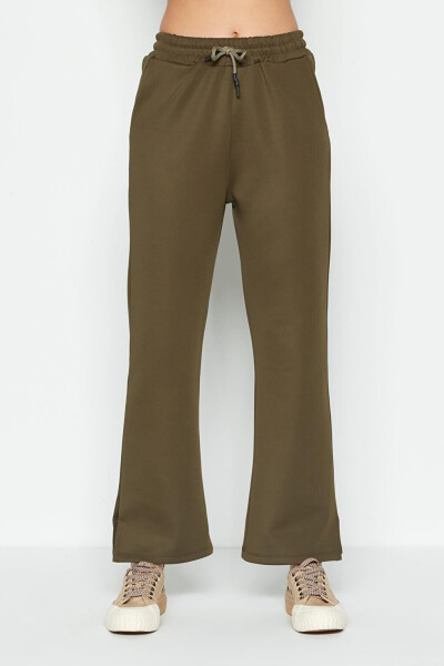 Ripped Spanish Leg Sweatpants 843 Khaki - 4