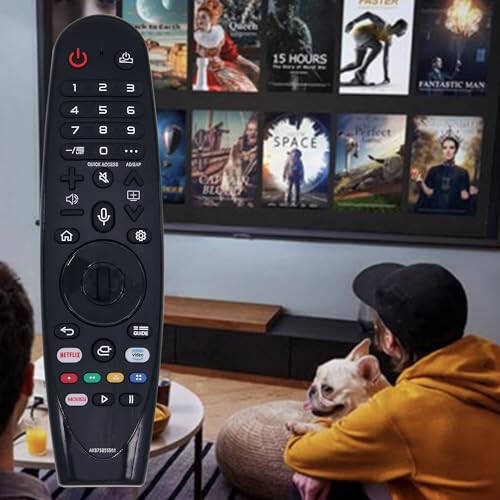 Riry New Universal LG Remote LG Smart TV Magic Remote with Voice and Pointer Function Universal LG Remote for LG UHD OLED QNED NanoCell 4K 8K Models Netflix and Prime Video Hot Keys, Google/Alexa - 12