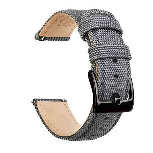 Ritche Sailcloth Watch Band Quick Release Watch Strap Compatible with Samsung Galaxy Watch 6 Band Classic 43mm 47mm 40mm 44mm Timex / Seiko / Fossil / Citizen Watch Bands for Men Women, Valentine's day gifts for him or her - 1