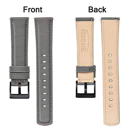 Ritche Sailcloth Watch Band Quick Release Watch Strap Compatible with Samsung Galaxy Watch 6 Band Classic 43mm 47mm 40mm 44mm Timex / Seiko / Fossil / Citizen Watch Bands for Men Women, Valentine's day gifts for him or her - 5