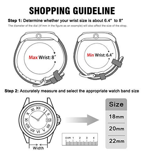 Ritche Sailcloth Watch Band Quick Release Watch Strap Compatible with Samsung Galaxy Watch 6 Band Classic 43mm 47mm 40mm 44mm Timex / Seiko / Fossil / Citizen Watch Bands for Men Women, Valentine's day gifts for him or her - 6