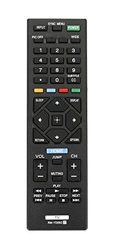 RM-YD092 Remote Control Universal Compatible with All Sony LCD LED HDTV and Bravia TV's - New Model - 1