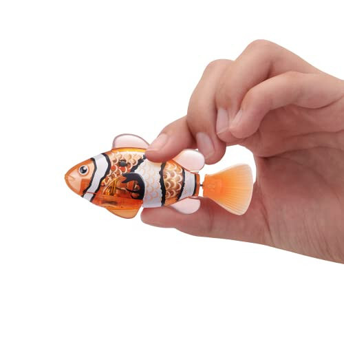 Robo Alive Robo Fish Robotic Swimming Fish (Teal + Orange) by ZURU Water Activated, Changes Color, Comes with Batteries, Amazon Exclusive (2 Pack) Series 3 - 3