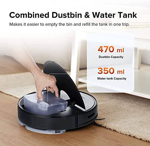 roborock Q7 Max Robot Vacuum and Mop Cleaner, 4200Pa Strong Suction, Lidar Navigation, Multi-Level Mapping, No-Go&No-Mop Zones, 180mins Runtime, Works with Alexa, Perfect for Pet Hair(Black) - 6