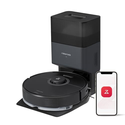 roborock Q7 Max+ Robot Vacuum and Mop with Auto-Empty Dock Pure, Hands-Free Cleaning for up to 7 Weeks, APP-Controlled Mopping, 4200Pa Suction, No-Mop&No-Go Zones, 180mins Runtime, Works with Alexa - 1