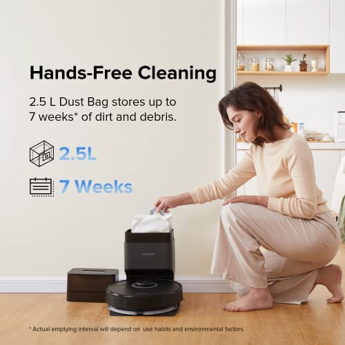 roborock Q7 Max+ Robot Vacuum and Mop with Auto-Empty Dock Pure, Hands-Free Cleaning for up to 7 Weeks, APP-Controlled Mopping, 4200Pa Suction, No-Mop&No-Go Zones, 180mins Runtime, Works with Alexa - 2