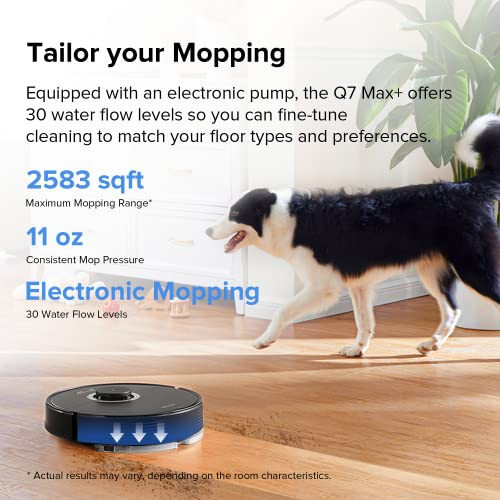 roborock Q7 Max+ Robot Vacuum and Mop with Auto-Empty Dock Pure, Hands-Free Cleaning for up to 7 Weeks, APP-Controlled Mopping, 4200Pa Suction, No-Mop&No-Go Zones, 180mins Runtime, Works with Alexa - 4