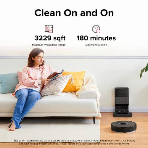 roborock Q7 Max+ Robot Vacuum and Mop with Auto-Empty Dock Pure, Hands-Free Cleaning for up to 7 Weeks, APP-Controlled Mopping, 4200Pa Suction, No-Mop&No-Go Zones, 180mins Runtime, Works with Alexa - 6