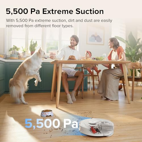 Roborock Q8 Max Robot Vacuum and Mop Cleaner, DuoRoller Brush, 5500Pa Strong Suction, Lidar Navigation, Obstacle Avoidance, Multi-Level Mapping, Perfect for Pet Hair - 2