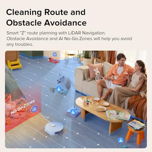 Roborock Q8 Max Robot Vacuum and Mop Cleaner, DuoRoller Brush, 5500Pa Strong Suction, Lidar Navigation, Obstacle Avoidance, Multi-Level Mapping, Perfect for Pet Hair - 6