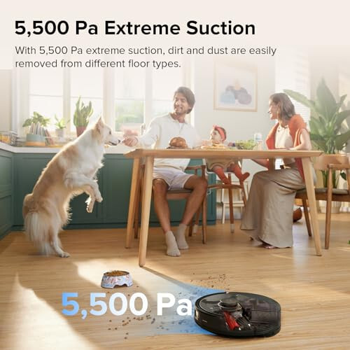 roborock Q8 Max Robot Vacuum and Mop Cleaner, DuoRoller Brush, 5500Pa Strong Suction, Lidar Navigation, Obstacle Avoidance, Multi-Level Mapping, Perfect for Pet Hair - 2