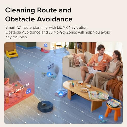 roborock Q8 Max Robot Vacuum and Mop Cleaner, DuoRoller Brush, 5500Pa Strong Suction, Lidar Navigation, Obstacle Avoidance, Multi-Level Mapping, Perfect for Pet Hair - 6