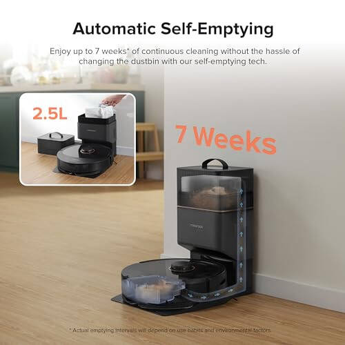 roborock Q8 Max+ Robot Vacuum and Mop, Self-Emptying, Hands-Free Cleaning for up to 7 Weeks, Reactive Tech Obstacle Avoidance, 5500 Pa Suction, DuoRoller Brush, APP-Controlled Mopping, Black - 2