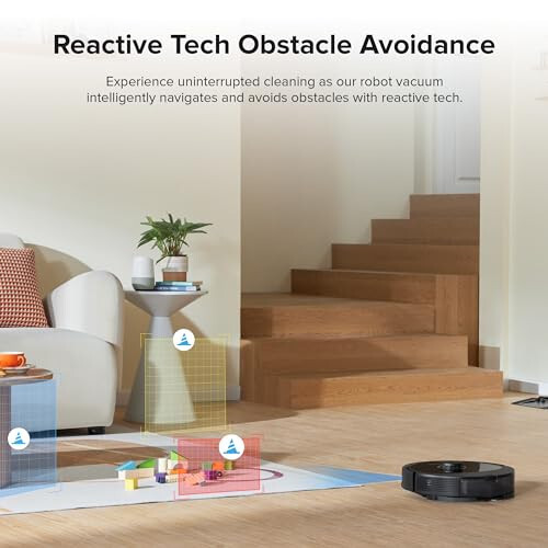 roborock Q8 Max+ Robot Vacuum and Mop, Self-Emptying, Hands-Free Cleaning for up to 7 Weeks, Reactive Tech Obstacle Avoidance, 5500 Pa Suction, DuoRoller Brush, APP-Controlled Mopping, Black - 3