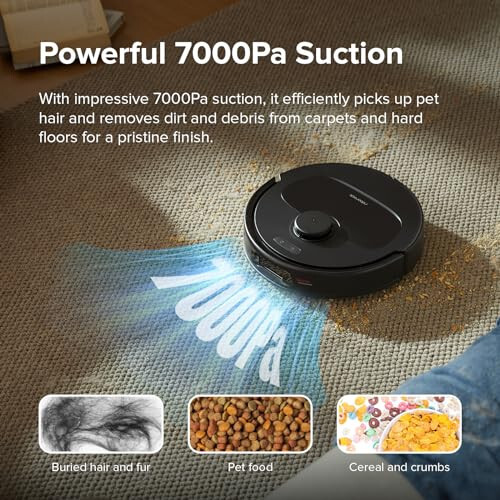 roborock Qrevo S Robot Vacuum and Mop, Self-Drying, Auto Mop Washing, 7000Pa Suction, Self-Emptying & Refilling, 10mm Mop Lifting, 200RPM Spinning Mops, Smart Obstacle Avoidance, Black - 2