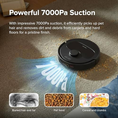 roborock Qrevo S Robot Vacuum and Mop, Self-Drying, Auto Mop Washing, 7000Pa Suction, Self-Emptying & Refilling, 10mm Mop Lifting, 200RPM Spinning Mops, Smart Obstacle Avoidance, Black - 2