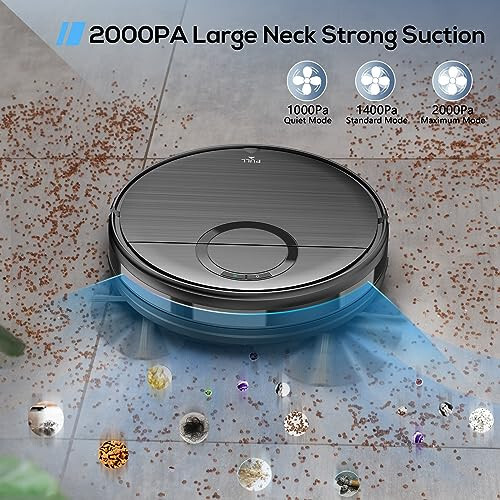 Robot Vacuum and Mop Combo, 2 in 1 Mopping Robot Vacuum Cleaner with Schedule, Wi-Fi/App/Remote, 2000Pa Max Suction, Self-Charging Robotic Vacuum, Slim, Ideal for Hard Floor, Pet Hair, Low-Pile Carpet - 5