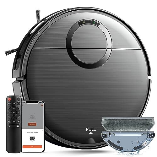 Robot Vacuum and Mop Combo, 2 in 1 Mopping Robot Vacuum Cleaner with Schedule, Wi-Fi/App/Remote, 2000Pa Max Suction, Self-Charging Robotic Vacuum, Slim, Ideal for Hard Floor, Pet Hair, Low-Pile Carpet - 1