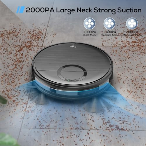 Robot Vacuum and Mop Combo, 2 in 1 Mopping Robot Vacuum Cleaner with Schedule, Wi-Fi/App/Remote, 2000Pa Max Suction, Self-Charging Robotic Vacuum, Slim, Ideal for Hard Floor, Pet Hair, Low-Pile Carpet - 5