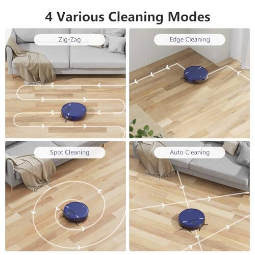 Robot Vacuum and Mop Combo, WiFi/App/Voice, Robotic Vacuum Cleaner with Schedule, 2 in 1 Mopping Robot Vacuum with Water Tank and Dustbin, Self-Charging, Slim, Ideal for Hard Floor, Pet Hair, Carpet - 3