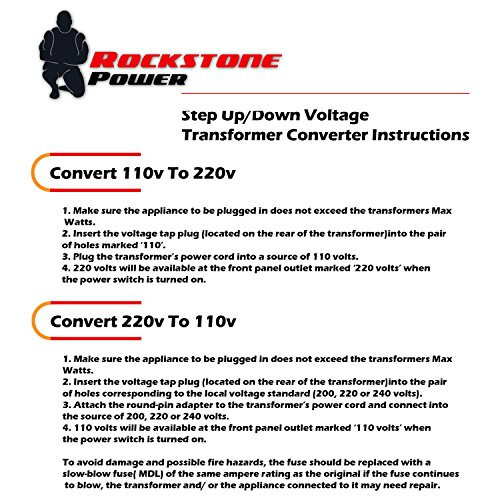 ROCKSTONE POWER 5000 Watt Voltaj Konvertori Transformatori - Og'ir Vazifa Yuqori/Pastga AC 110V/120V/220V/240V Quvvat Konvertori - Davr Kesuvchi Himoyasi - DC 5V USB Porti - CE Sertifikatlangan [3 Yil Kafolat] - 6