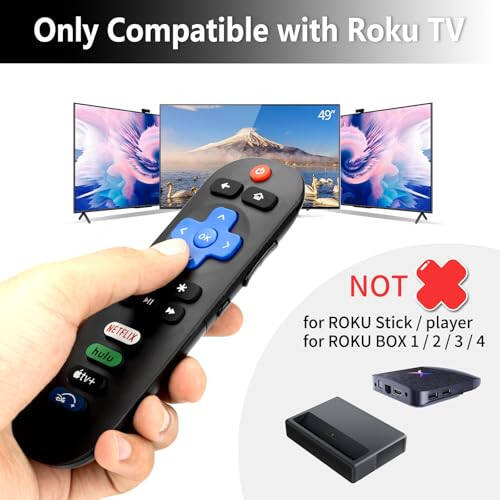 Roku TV İçin Yeni Evrensel TV Kumandası, TCL Roku/Hisense Roku/Onn Roku TV İçin Kumanda (Roku Stick ve Kutu İçin Değil) 【2'li Paket】 - 3