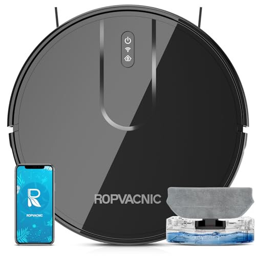 ROPVACNIC Robot Vacuum Cleaner Robot Vacuum and Mop Combo with 4000Pa Suction, Personalized Cleaning Adjustments, Self-Charging Robotic Vacuum Cleaner, Advanced Obstacle Avoidance - 1