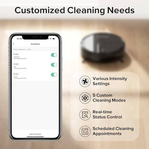 ROPVACNIC Robot Vacuum Cleaner Robot Vacuum and Mop Combo with 4000Pa Suction, Personalized Cleaning Adjustments, Self-Charging Robotic Vacuum Cleaner, Advanced Obstacle Avoidance - 3