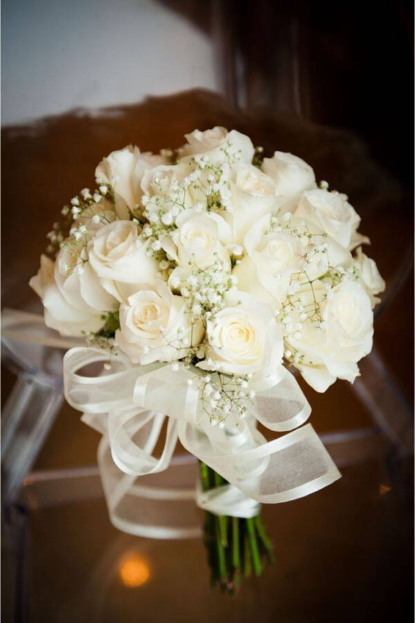 Rose Gypsophila Bridal Flower Bouquet - 1