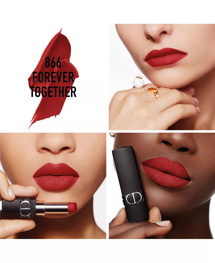 Rouge Dior Forever Transfer-Proof Ruj 866 Forever Together (Kahverengimsi Kırmızı) - 3