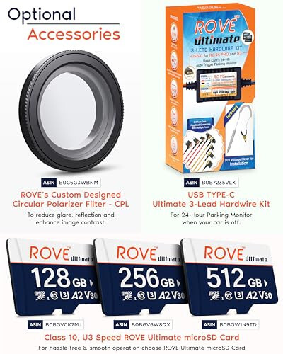 ROVE R2-4K ichki Wi-Fi GPS avtomobil paneli kamerasi yozuvchisi UHD 2160P, 2.4'' IPS ekran, 150° keng burchak, WDR, tungi ko'rish - 7