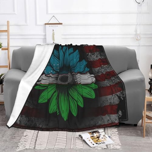 Rqwaaed Vintage Sunflower Uzbekistan Flag Cozy Up with Our Ultra-Soft Fleece Blanket - Perfect for Home and Travel 60