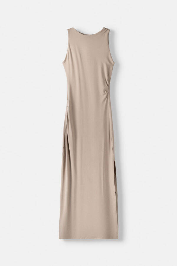 Ruched Sleeveless Midi Dress - 3