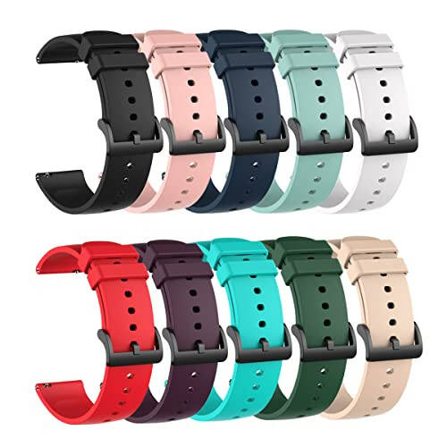 RuenTech Bands Compatible with JeeJTek TGW008/zakotu Y66/Kuizil T70/uaue T60 Smart Watch Bands, Replacement Silicone Straps Waterproof Wristbands for Smart Watch Band Women&men - 1