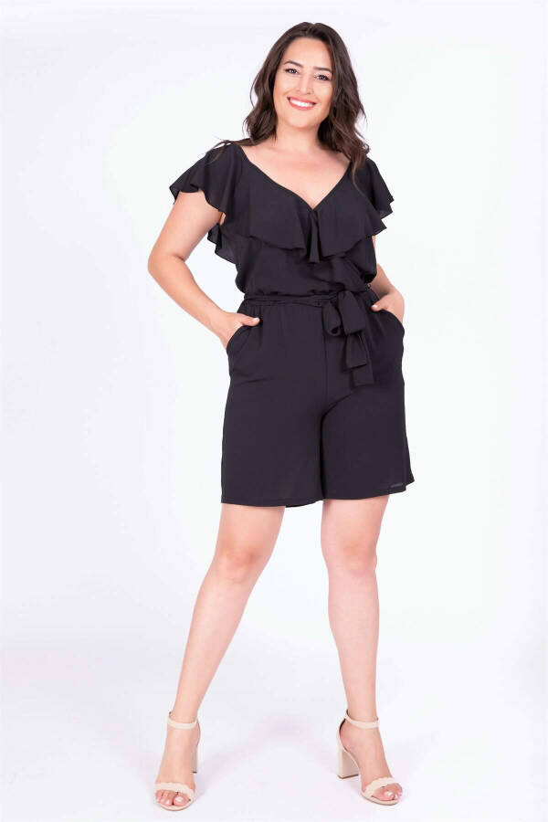 Ruffle Neck Jumpsuit - 1