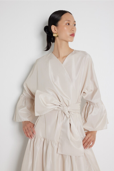 Ruffled Kaftan Beige - 3