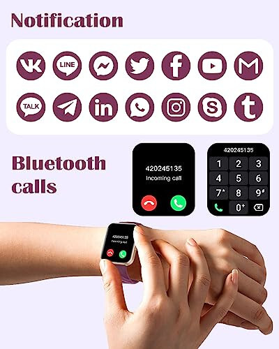 RUIMEN Smart Watches for Women Men (Answer/Make Calls) Compatible with iPhone/Android Phones, 1.85