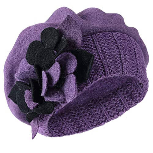 Ruphedy Women's Beret Hat Chic French Beret Beanie Wool Dress Winter Hats Hy022 - 2