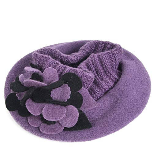 Ruphedy Women's Beret Hat Chic French Beret Beanie Wool Dress Winter Hats Hy022 - 4