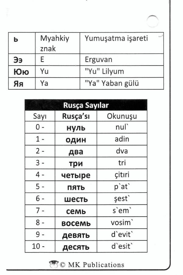 Rus tilidagi Zanjirli So'z Karta To'plami (Otlar + Fe'llar) - Cho'ntak O'lchami - 1200 So'z - 1200 Rasmlar - 14