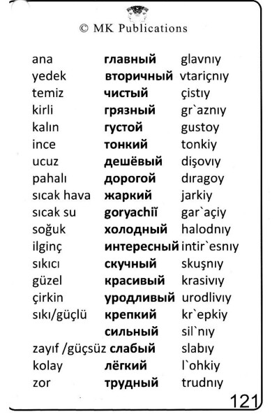 Russian Chain Word Card Set (Nouns + Verbs) - Pocket Size - 1,200 Words - 1,200 Photos - 6