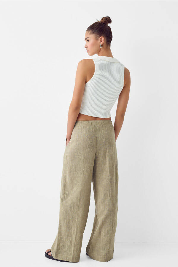 Rustic Wide Leg Pants - 4