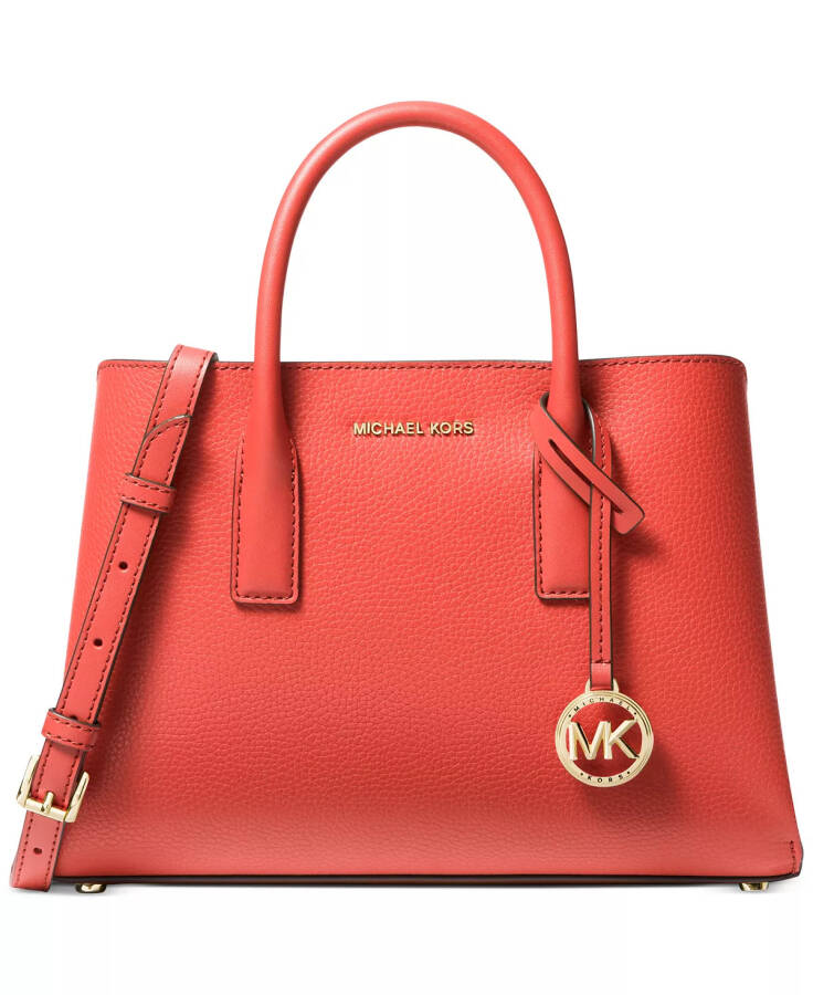 Ruthie Small Leather Satchel Spiced Coral - 5