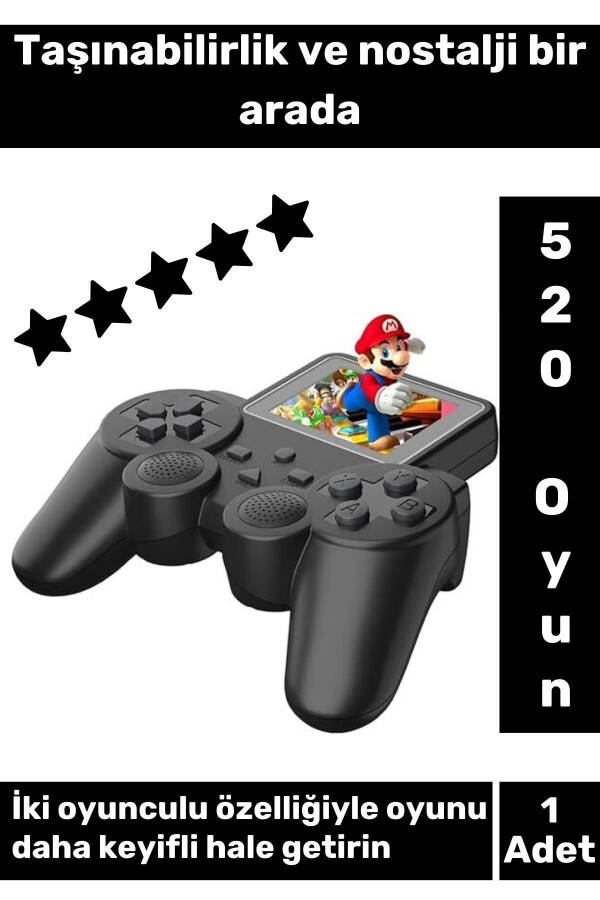 S10 Mini Remote Control Handles Handheld Console 520 Games AV Output Video Two Player Gift Retro - 1