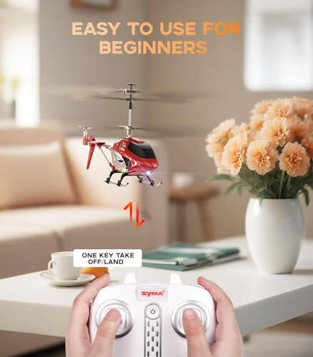 S107H-E RC Helicopter with Altitude Hold, 3.5 Channel, Gyro Stabilizer - For Kids and Beginners - 4