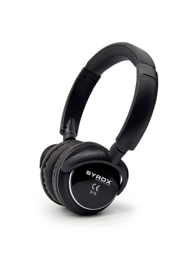 S16 Black Wireless Bluetooth Headphones with Memory Card Slot - 4