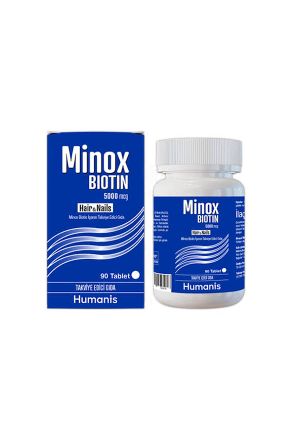 Saç ve Tırnak Minox Biyotin 5000mcg 90 Tablet - 2