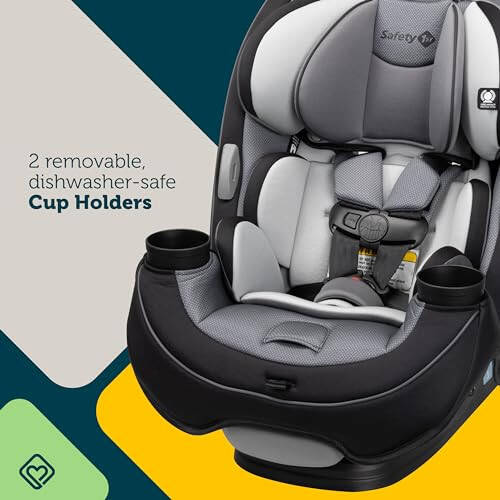 Safety 1st Grow and Go All-in-One Convertible Car Seat, Rear-facing 5-40 pounds, Forward-facing 22-65 pounds, and Belt-positioning booster 40-100 pounds, Aqua Pop - 6