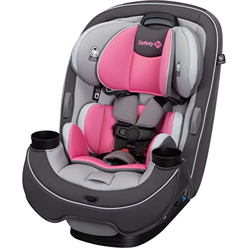 Safety 1st Grow and Go All-in-One Convertible Car Seat, Rear-facing 5-40 pounds, Forward-facing 22-65 pounds, and Belt-positioning booster 40-100 pounds, Carbon Rose - 1